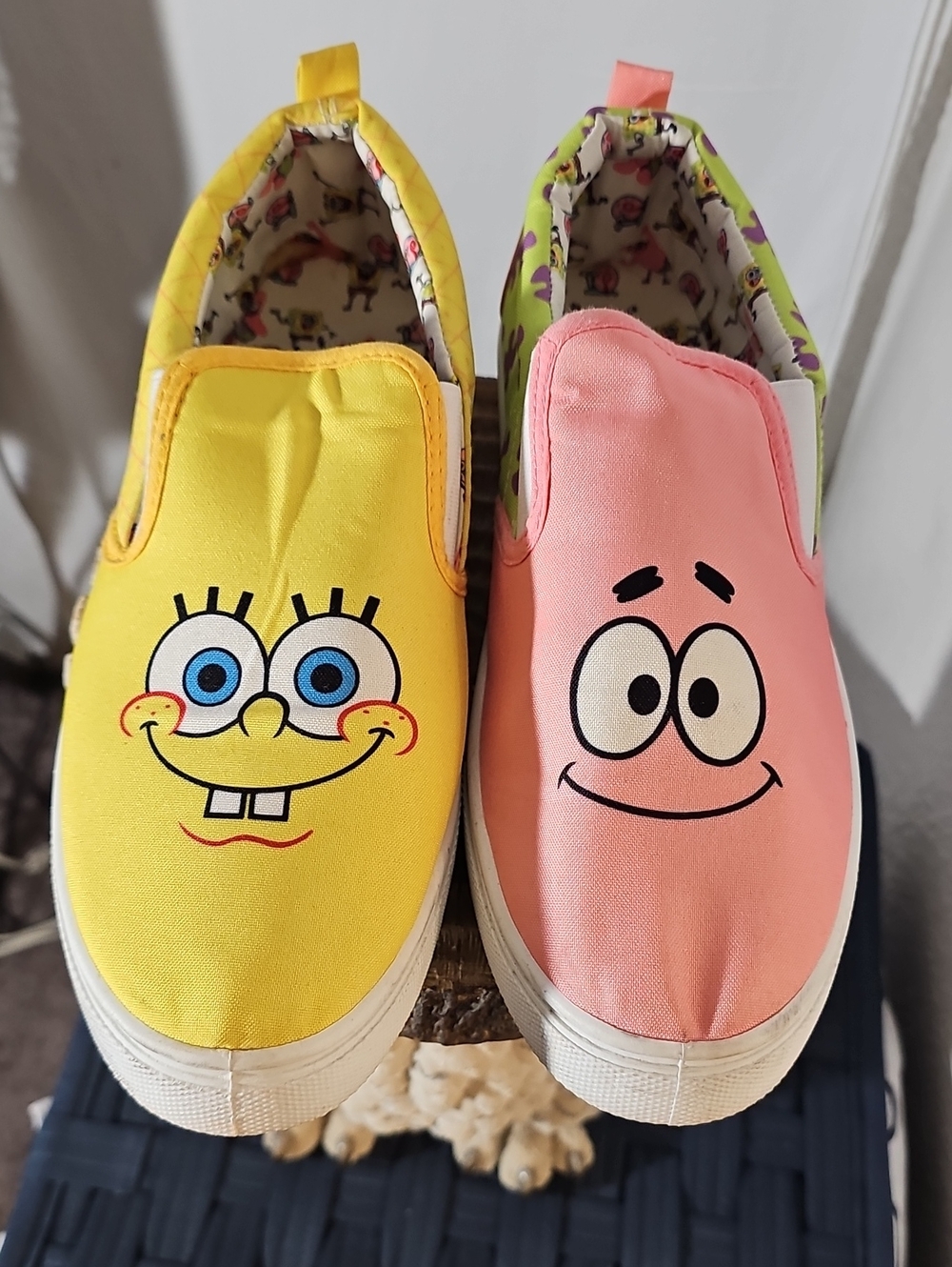 Men's Slip-On Character Shoes - Yellow & Pink